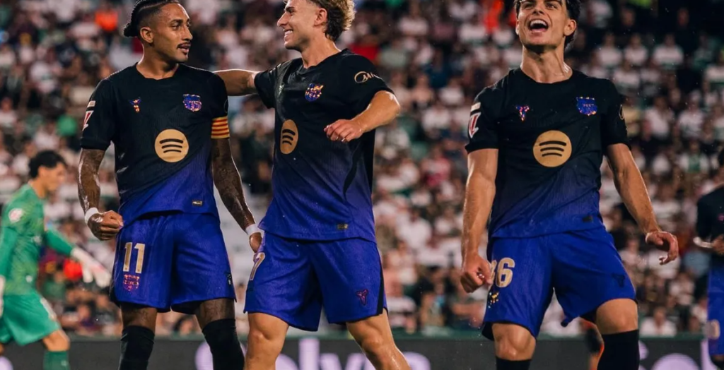Raphinha broke his competitive duck from the penalty spot. Elche then conceded four more