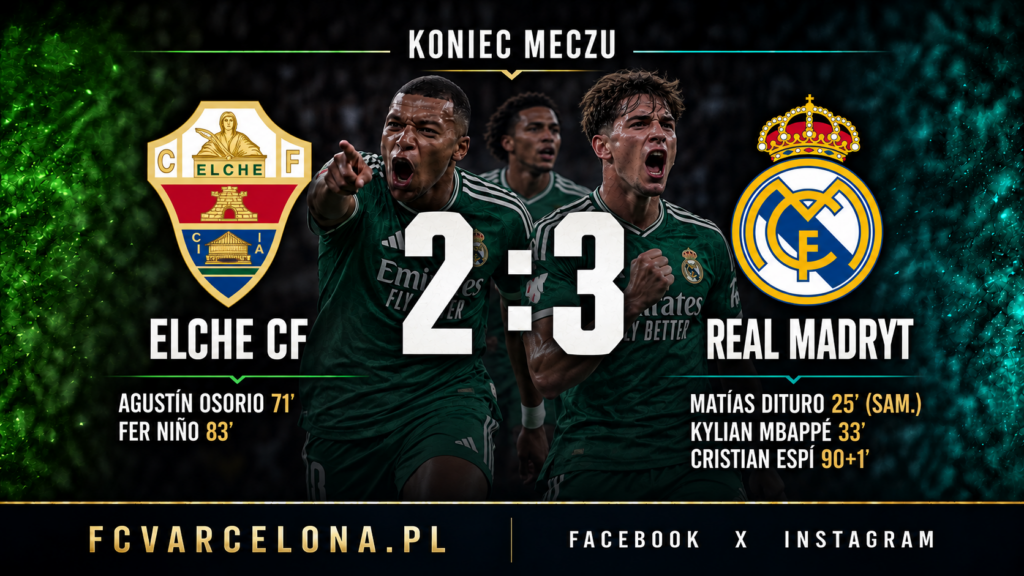 Real Madryt wygrał szalony mecz w Elche. Carlos Espí rozstrzygnął go w 91. minucie