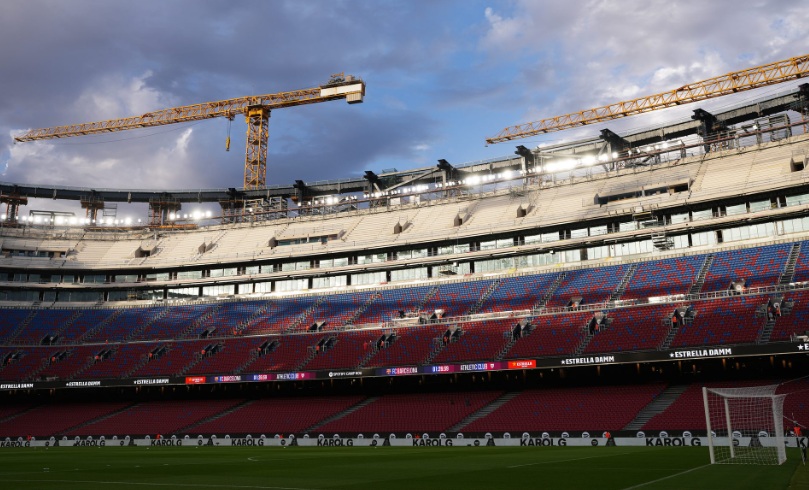 First seats reach Camp Nou’s third tier, but full capacity must wait until 2028
