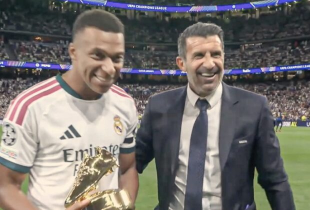 Mbappé odebrał Złotego Buta. Wręczył mu go Luís Figo