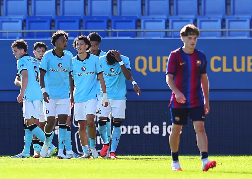 First team win 5-1, U19s lose 2-1 as Feyenoord spoil Barcelona’s academy postcard