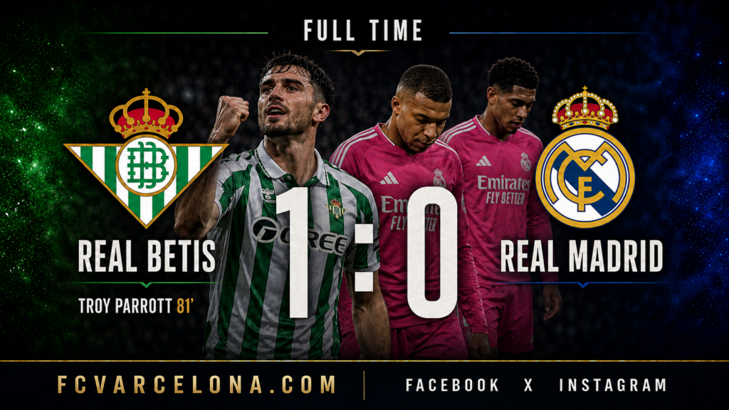Real Madrid waste their chances as Betis claim a dramatic 1-0 win